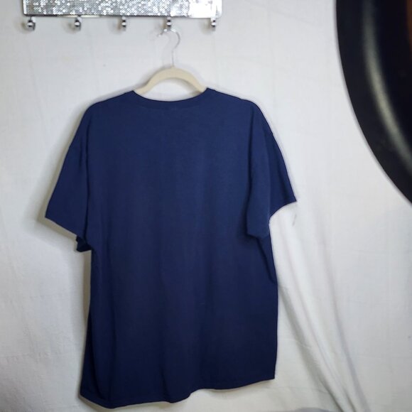 Gildan Heavy Cotton Navy Blue Respect the Leaf with Red Maple Leaf Motif Tee XL - Picture 8 of 16